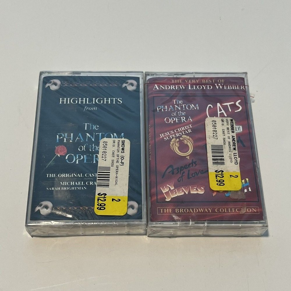 Vintage 1987 1996 Andrew Lloyd Webber Phantom Of The Opera Best of Cassettes New
